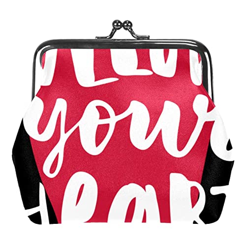 Lettering Star Heart Inspirational Buckle Coin Purse Vintage Pouch Buckle Clutch Bag Kiss-Lock Change Purse Floral Clasp Closure Wallets for Women Girl, Mehrfarbig 09, Einheitsgröße, Taschen-Organizer von QQIAEJIA