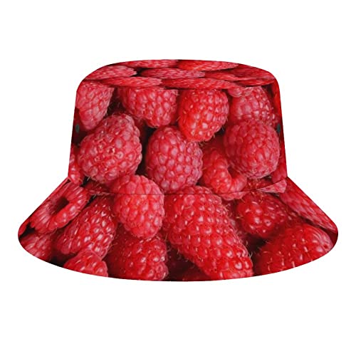 QQIAEJIA Essen Golden Corn Bucket Hats Unisex Gewaschene Baumwolle Leicht Outdoor Sommer Strand Sonnenhüte Herren Frauen Eimer Hut für Reisen, himbeere, One size von QQIAEJIA