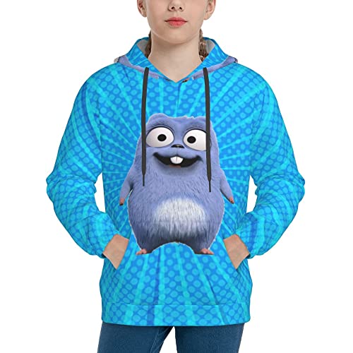 QQIAEJIA Grizzy And The Lemmings Teen Kapuzenpullover Jungen Mädchen 3D-Druck Pullover Hoodies Kapuzenpullover Seatshirts Pullover, schwarz 1, M von QQIAEJIA