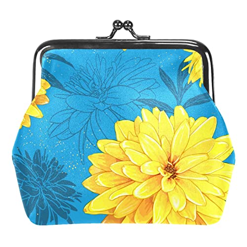 Rudbeckia Geldbörse mit goldener Kugel, Blume, Münzgeldbörse, Geldbeutel, Geschenk für Damen, Kinder, Mädchen, Schlüsselhalter, Mehrfarbig 10, Einheitsgröße, Taschen-Organizer von QQIAEJIA