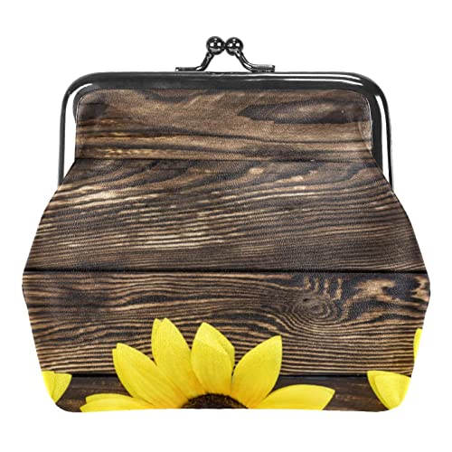 Sonnenblume Helianthus Blüte Blumen Schnalle Münzbörse Vintage Pouch Schnalle Clutch Bag Kiss-Lock Wechselgeldbörse Floral Verschluss Geldbörsen für Frauen Mädchen, Mehrfarbig 12, Einheitsgröße, von QQIAEJIA