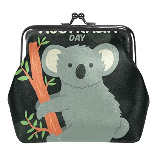 Süße Panda Cartoon Schnalle Geldbörse Vintage Beutel Schnalle Clutch Tasche Kiss-Lock Wechselgeldbörse Floral Verschluss Geldbörsen für Frauen Mädchen, Mehrfarbig 04, Einheitsgröße, Taschen-Organizer von QQIAEJIA