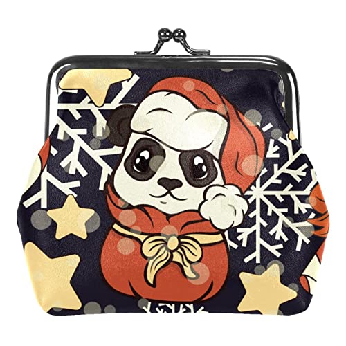 Süßer Cartoon Panda Chritsmas Hut Münze Geldbörse Kuss Schloss Wechselgeldbörse Vintage Schmuckbeutel, Mehrfarbig 14, Einheitsgröße, Taschen-Organizer von QQIAEJIA