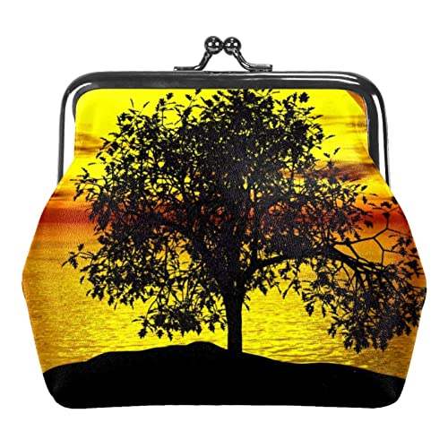 Baum Sonnenuntergang Sonne Landschaft Natur Foto Geldbörse Kuss Schloss Ändern Geldbörse Vintage Schmuck Beutel, Mehrfarbig 12, Einheitsgröße, Taschen-Organizer von QQIAEJIA