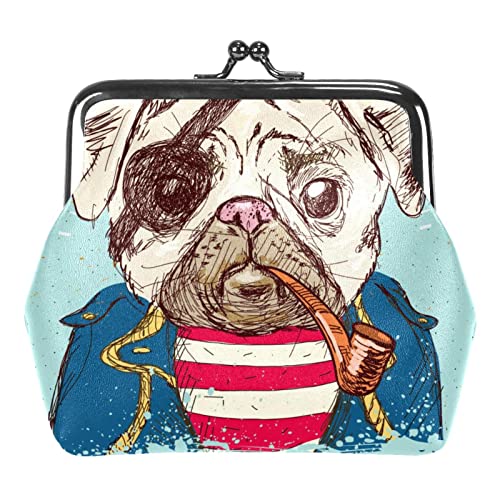 Viele Hunde auf dem Feld Spiel Muster Schnalle Münze Geldbörse Vintage Pouch Schnalle Clutch Bag Kiss-Lock Wechselgeldbörse Floral Verschluss Geldbörsen für Frauen Mädchen, Mehrfarbig 07, von QQIAEJIA