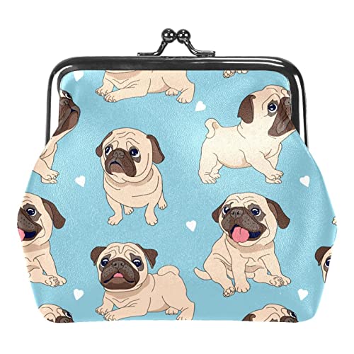 Viele Hunde auf dem Feld Spiel Muster Schnalle Münze Geldbörse Vintage Pouch Schnalle Clutch Bag Kiss-Lock Wechselgeldbörse Floral Verschluss Geldbörsen für Frauen Mädchen, Mehrfarbig 18, von QQIAEJIA