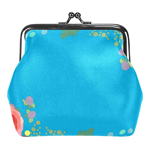 flowers-5638438_1920 Geldbörse Vintage Pouch Schnalle Clutch Bag Kiss-Lock Wechselgeldbörse Verschluss Geldbörsen für Frauen Mädchen, Mehrfarbig 20, Einheitsgröße, Taschen-Organizer von QQIAEJIA