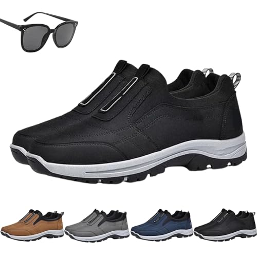 2024 New Daladder Walking Orthopedic Shoes Men's Comfortable Waterproof Breathable Orthopedic Walking Shoes Hiking Shoes (Black,EU-38) von QQLADY
