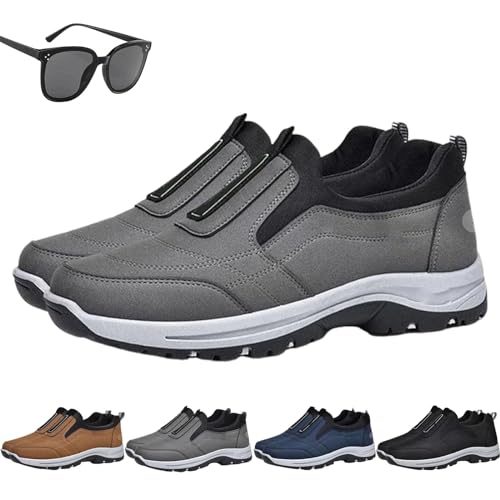 2024 New Daladder Walking Orthopedic Shoes Men's Comfortable Waterproof Breathable Orthopedic Walking Shoes Hiking Shoes (Gray,EU-44) von QQLADY