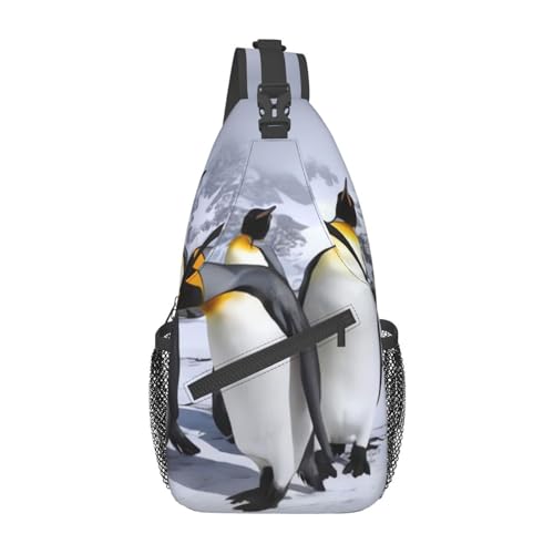 Arctic Animals Pinguine Bauchtasche für Mann und Damen, verstellbarer Gürtel, lässige Brusttasche, Bauchtaschen für Reisen, Sport, Laufen, Wandern, Hüfttaschen, Schwarz , Einheitsgröße von QQLADY