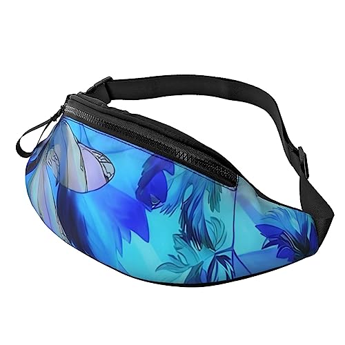 Art Blue Libelle Fanny Pack für Mann Frauen Taille Tasche Verstellbarer Gürtel Casual Brust Tasche Bauchtaschen Für Reisen Sport Laufen Wandern Taille Packs, Schwarz , Einheitsgröße von QQLADY