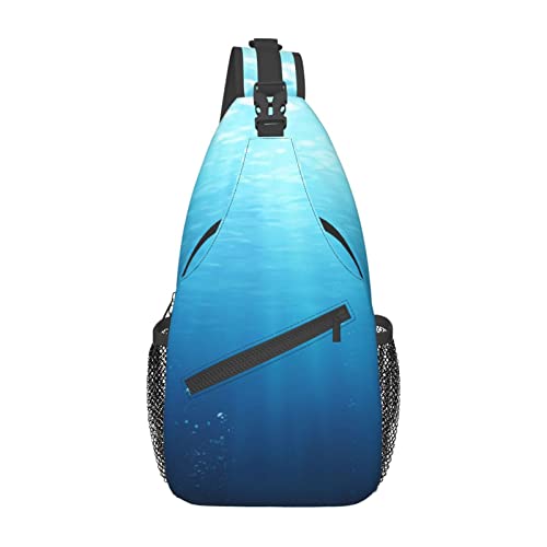 Deep Sea Bauchtasche für Mann Frauen Hüfttasche Verstellbarer Gürtel Lässige Brusttasche Bauchtaschen Für Reisen Sport Laufen Wandern Taille Packs, Schwarz , Einheitsgröße von QQLADY