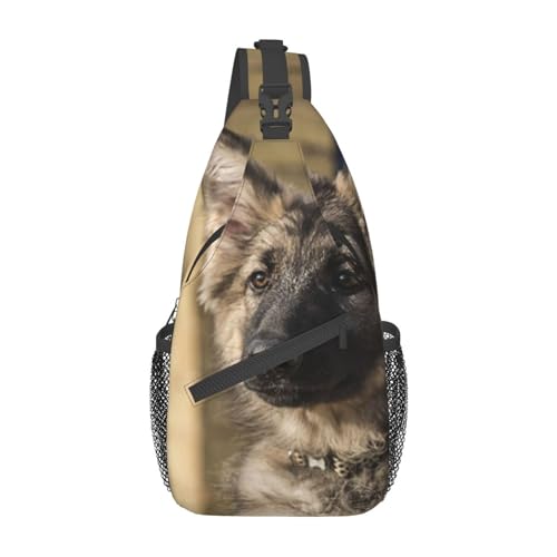 Deutscher Schäferhund Bauchtasche für Mann Frauen Hüfttasche Verstellbarer Gürtel Lässige Brusttasche Bauchtaschen für Reisen Sport Laufen Wandern Hüfttaschen, Schwarz , Einheitsgröße von QQLADY