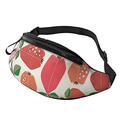 Fruit Under the Tree Fanny Pack for Man Women Waist Bag Adjustable Belt Casual Chest Bag Bum Bags For Travel Sports Running Hiking Waist Packs, Schwarz , Einheitsgröße von QQLADY