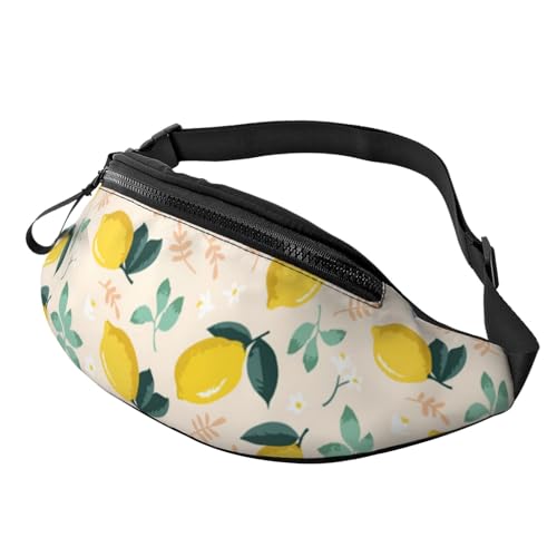 Fruit World Bauchtasche für Damen und Herren, verstellbarer Gürtel, lässige Brusttasche, Bauchtaschen für Reisen, Sport, Laufen, Wandern, Schwarz , Einheitsgröße von QQLADY