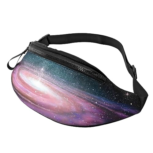 Galaxy Universe Space Fanny Pack for Man Women Waist Bag Adjustable Belt Casual Chest Bag Bum Bags for Travel Sports Running Hiking Waist Packs, Schwarz , Einheitsgröße von QQLADY