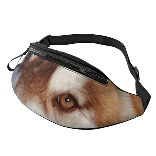 Huskies Bauchtasche für Herren und Damen, verstellbarer Gürtel, lässige Brusttasche, Bauchtaschen für Reisen, Sport, Laufen, Wandern, Hüfttaschen, Schwarz , Einheitsgröße von QQLADY