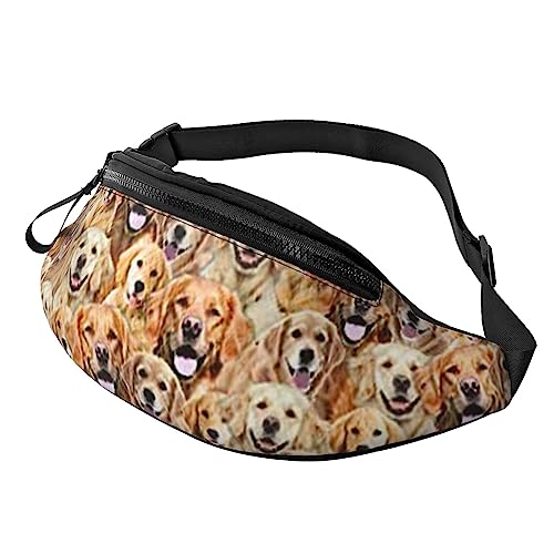 Labrador Retriever Hunde Bauchtasche für Mann Frauen Hüfttasche Verstellbarer Gürtel Lässige Brusttasche Bauchtaschen für Reisen Sport Laufen Wandern Hüfttaschen, Schwarz , Einheitsgröße von QQLADY