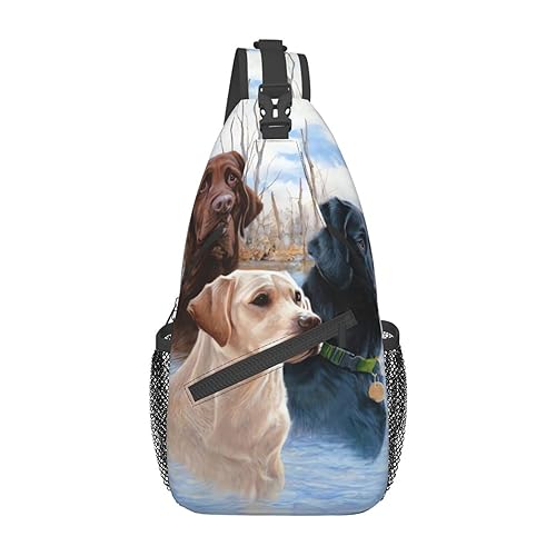 Labrador Retrievers Bauchtasche für Herren Damen Hüfttasche Verstellbarer Gürtel Lässige Brusttasche Bauchtaschen für Reisen Sport Laufen Wandern Hüfttaschen, Schwarz , Einheitsgröße von QQLADY