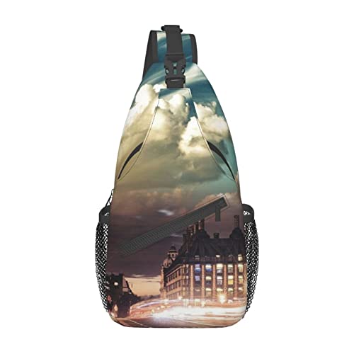 London Big Ben Bauchtasche für Herren Damen Hüfttasche Verstellbarer Gürtel Lässige Brusttasche Bauchtaschen für Reisen Sport Laufen Wandern Hüfttaschen, Schwarz , Einheitsgröße von QQLADY