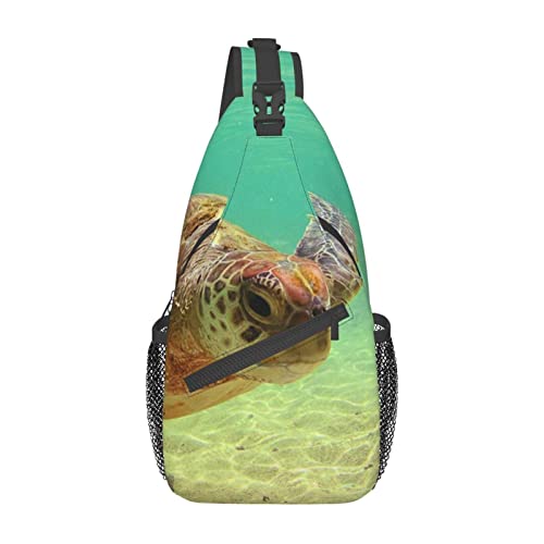 Lord Howe Island Sea Turtle Fanny Pack for Man Women Waist Bag Adjustable Belt Casual Chest Bag Bum Bags for Travel Sports Running Hiking Waist Packs, Schwarz , Einheitsgröße von QQLADY