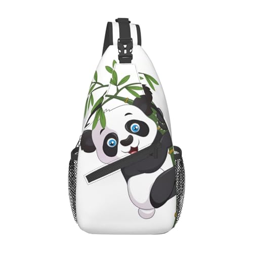 Naughty Panda Bauchtasche für Mann Frauen Hüfttasche Verstellbarer Gürtel Lässige Brusttasche Bauchtaschen für Reisen Sport Laufen Wandern Hüfttaschen, Schwarz , Einheitsgröße von QQLADY