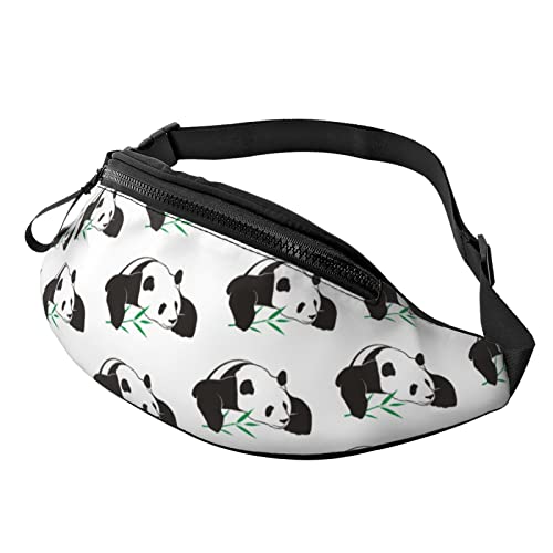 Niedliche Panda-Bauchtasche für Männer und Frauen, Gürteltasche, verstellbarer Gürtel, lässige Brusttasche, Bauchtaschen für Reisen, Sport, Laufen, Wandern, Hüfttaschen, Schwarz , Einheitsgröße von QQLADY