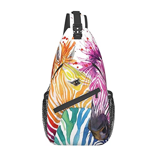 Niedliche Zebra Wildtiere Fanny Pack für Mann Frauen Hüfttasche Verstellbarer Gürtel Lässige Brusttasche Bauchtaschen für Reisen Sport Laufen Wandern Hüfttaschen, Schwarz , Einheitsgröße von QQLADY