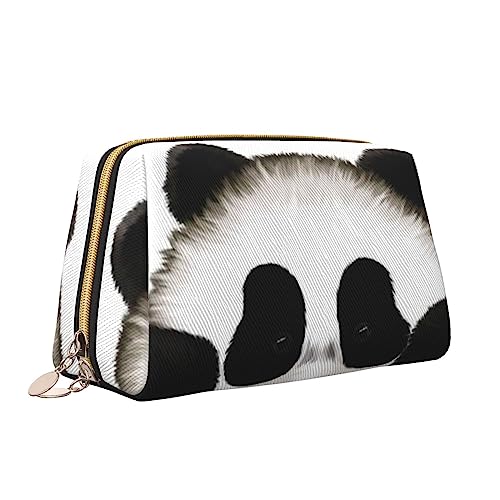 Niedlicher Panda-Leder-Make-up-Tasche, große Kapazität, Reise-Kosmetiktaschen, Öffnung, Make-up-Tasche, tragbar, wasserdicht, Kulturbeutel für Frauen und Mädchen, Kosmetik-Organizer, weiß, von QQLADY