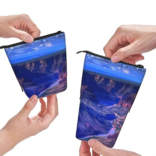 QQLADY Beauty Grand Canyon Standing Pencil Case Pen Holder Pop up Pencil Pouch Stationery Pouch Stationery Pen Case Pen Pouch Pencil Holder Stationery Organizer for Office Women Men, Schwarz , von QQLADY