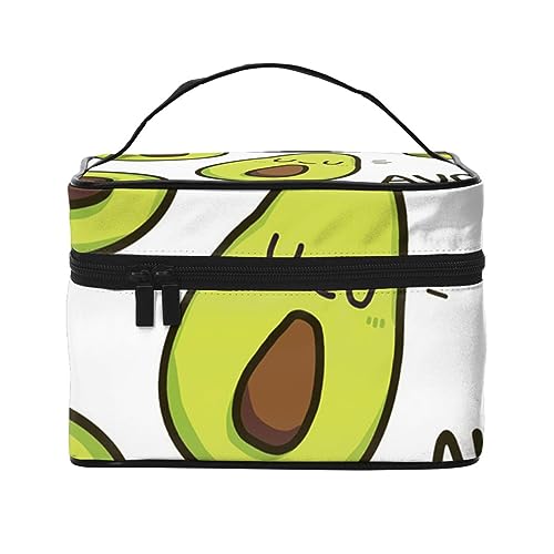 QQLADY Cartoon Birnen Make-up-Tasche Große Reise Make-up Tasche Organizer Kosmetiktaschen für Frauen Waschbar Make Up Tasche Make-up Organizer Fall Kulturbeutel für Mädchen, Schwarz, Einheitsgröße, von QQLADY