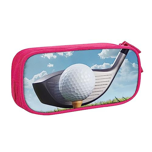 QQLADY Golf Club Großes Federmäppchen Federmäppchen mit Reißverschlussfächern Stiftetasche Ästhetisches Federmäppchen für Erwachsene Federmäppchen Stifteetui für Büro, rose, Einheitsgröße, von QQLADY