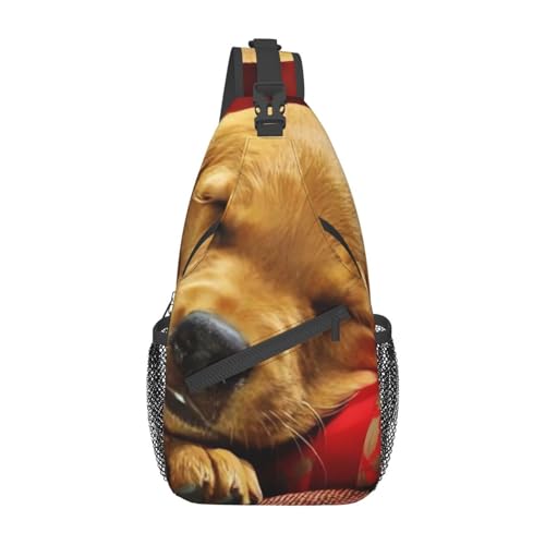 Weihnachten Hund Fanny Pack für Mann Frauen Hüfttasche Verstellbarer Gürtel Casual Brusttasche Bauchtaschen für Reisen Sport Laufen Wandern Hüfttaschen, Schwarz , Einheitsgröße von QQLADY