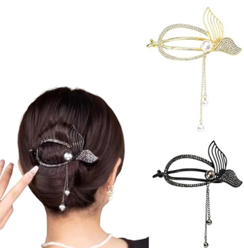 QQY Große Haarspangen, 3-Pack Blume Haar Kralle Clips Rutschfeste Blume Metall Kralle Clips Starke Halt Kralle Clip für Damen Accessoires (45) von QQY