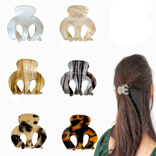 QQY Große Haarspangen, 6 Pcs Dicke Haar Kiefer Clips Starke Halten Kralle Clip für Damen Accessoires (17) von QQY