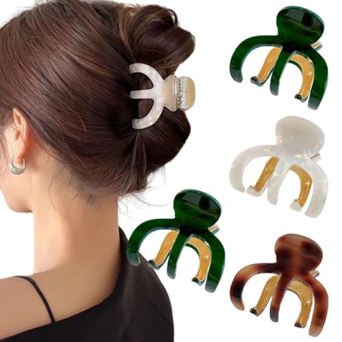 QQY Große Haarspangen, 6 Pcs Dicke Haar Kiefer Clips Starke Halten Kralle Clip für Damen Accessoires (19) von QQY