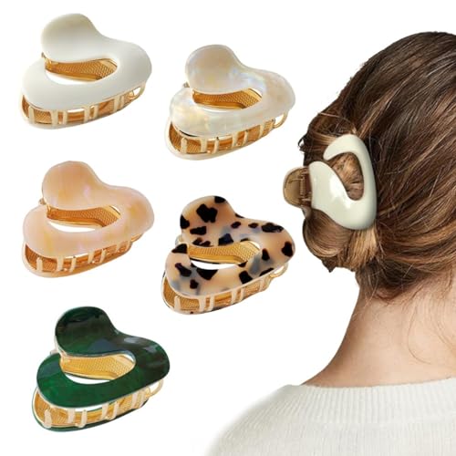 QQY Große Haarspangen, 6 Pcs Dicke Haar Kiefer Clips Starke Halten Kralle Clip für Damen Accessoires (2) von QQY