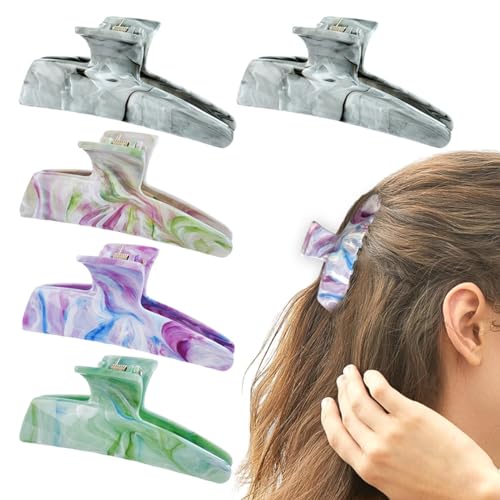 QQY Große Haarspangen, 6 Pcs Dicke Haar Kiefer Clips Starke Halten Kralle Clip für Damen Accessoires (6) von QQY