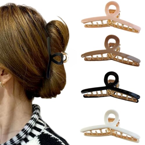 QQY Große Haarspangen, 6 Pcs Dicke Haar Kiefer Clips Starke Halten Kralle Clip für Damen Accessoires (7) von QQY