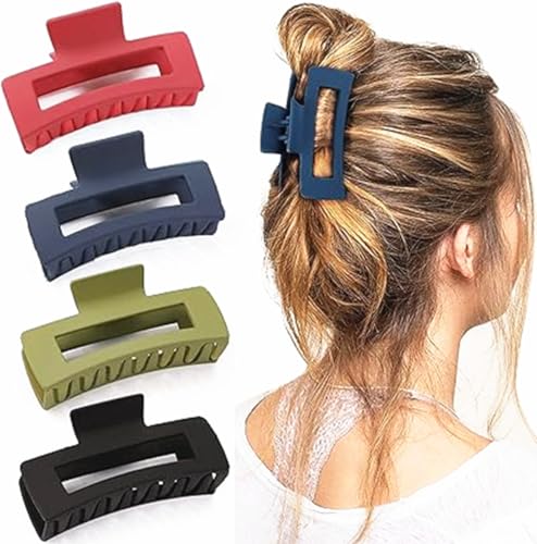 QQY Haarklauenclips, Rutschfeste Haarspange, Matte kleine Haarspangen, Starke mattierte Haarspangen für Damen Accessoires (M) von QQY