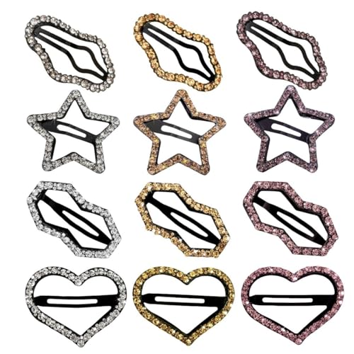 QQY Haarrollenklemmen, Salon Hair Cutting Clips, Home Haarspangen, Große No Slip Haar Barretten Metall Barretten Haar Styling Clips Zubehör für Frauen (B) von QQY