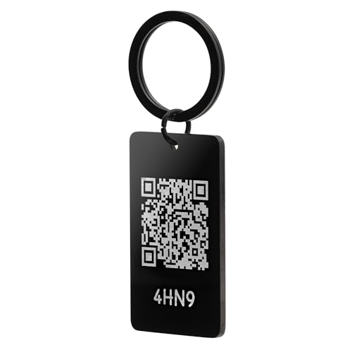 Personalisierter Schlüsselanhänger mit QR Code für Auto Haus – Schlüsselhalter für Damen und Herren mit QR-Code mit nützlichen Informationen im Falle eines Verlusts von Schlüsseln, Metall, One size Personalisierter Schlüsselanhänger mit QR Code für Auto Haus – Schlüsselhalter für Damen und Herren mit QR-Code mit nützlichen Informationen im Falle eines Verlusts von Schlüsseln, Metall, One size von QR4bags