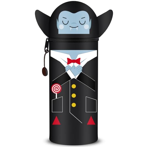 QRKPVHD Kawaii Federmäppchen, mäppchen, 2-in-1 Weiche Silikontasche, Federmäppchen, Stand Up Federmäppchen, Tier Stifthalter, Stifthalter Bleistifttasche Mädchen Junge (Hexen) von QRKPVHD