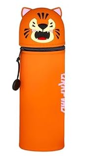 QRKPVHD Kawaii Federmäppchen - mäppchen - 2-in-1 Weiche Silikontasche, Federmäppchen, Stand Up Federmäppchen, Tier Stifthalter, Stifthalter Bleistifttasche Mädchen Junge (Pinguin) von QRKPVHD