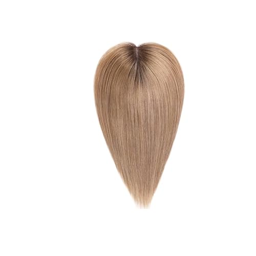 6x5 Zoll Lage Swiss Base Echthaar-Topper 12 Zoll Echthaar-Topper for Frauen mit dünner werdenden Haarspangen in Remy-Haarteil(Ombre Light Brown) von QRSTUVXZY