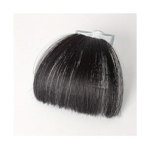 Bangs Hair Air Bangs Haarstyling-Tools Haar Clip-In Extension Echthaar Pony Natürliches Haarteil Frauen Clip in Pony(Black) von QRSTUVXZY