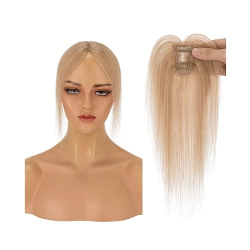 Clip-in-Pony mit Mittelscheitel, Echthaar-Topper, 360°-3D-Abdeckung, Haarteile for Frauen, französischer Pony for den täglichen Gebrauch(Dark Blonde) von QRSTUVXZY