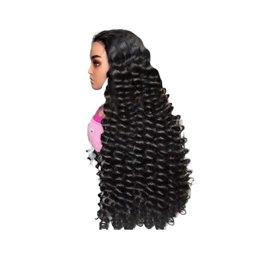 Human Hair Loose Wave Lace Front Wigs Human Hair 13x4 HD Transparent Loose Deep Wave Lace Frontal Wigs Glueless Wigs for Women Hair Extensions(18inch) von QRSTUVXZY
