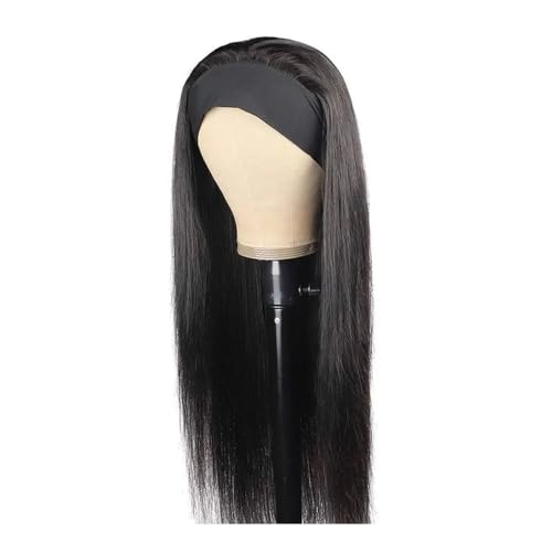 Hair Topper for Women 180 Density(14inch) Straight Glueless Wig Natural Black von QRSTUVXZY