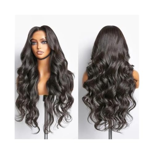 Human Hair Peruanische Körperwelle Perücke for schwarze Frauen 13x5x2 transparente Spitze vorne menschliches Haar Perücken Hair Extensions(20inch) von QRSTUVXZY